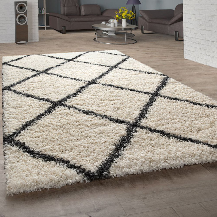 Veronika Geometric Shag Area Rug